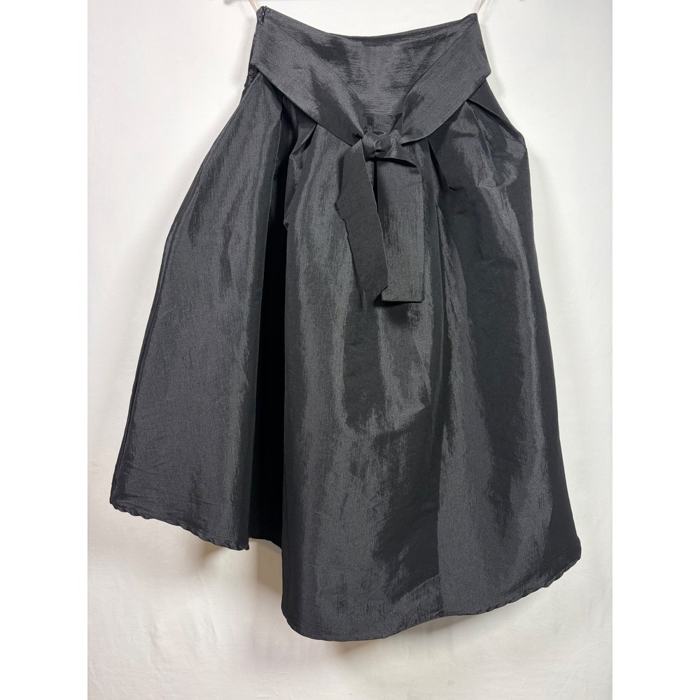 NWT Black High Low Bow Waist Holiday Dark Romance Gothic Chic Holiday Skirt M